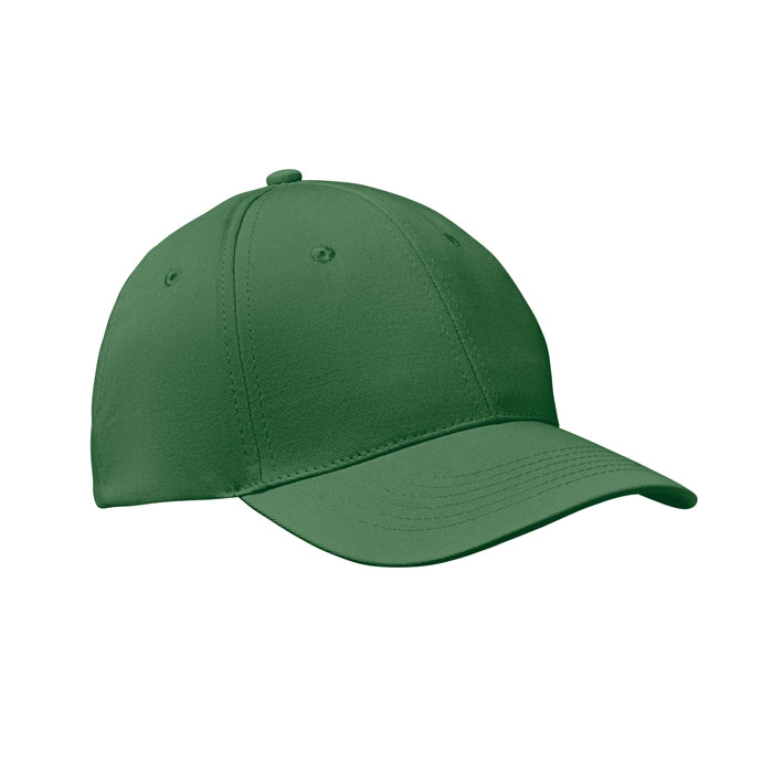 Casquette personnalisée 6 pans coton Basie Vert fonce